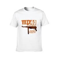 WWII German Military Weapon Mp40 Submachine Gun Printed TShirt Premium Cotton Short Sleeve ONeck Mens T Shirt New S