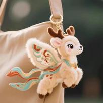 14cm minkštas raktų pakabukas elnias animacinis gyvūnas lėlė mielas pliušinis pakabukas raktų pakabuko aksesuaras Deer