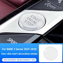 Vieno mygtuko paleidimo mygtukas apsaugo permatomus lipdukus be klijų, skirtus BMW 3 7 serijai, i3, X3, X5, X7 G20, G01, G05, G07 2019-2026 produktams gray