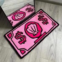 VIKAMA Monetų Rašto Kilimas SpongeBob Stiliaus Namų Miegamojo ir Svetainės Grindų Kilimėlis Neslystantis, Atsparus Dėmėms Kilimas Namų Dekoras 40x60cm pink