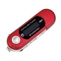 Portable 1.3inch LCD Display Digital FM Radio TF Card USB 2.0 MP3 Music Player raudona