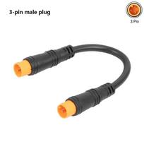 PE 3-pin Extension Cable Male and Female Electric Bicycle Wire Plug  Suitable for Electric Bicycle 3-pin male plug black