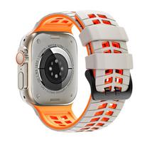 Two-tone Silicone Strap For Apple Watch Ultra 2 3 49mm Wristband For iWatch SE 5 6 7 8 9 10 11 44mm 45mm 46mm Band Bracelet 44 45 46 49mm
