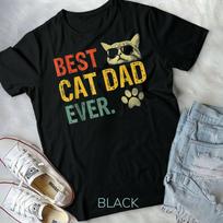 Vintage Best Cat Dad Ever T-shirt Cat Daddy Gift Unisex Form T-shirt L