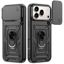 Dėklas Honor 600 Pro Karinio lygio apsauga Telefonui Stumdomas Kameros Dangtelis For Honor 600 Coque Fundas Honor 600 juoda