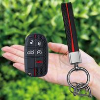 Silikoninis automobilio rakto dėklas-dangtelis Jeep Renegade Compass Grand Cherokee, Chrysler Wrangler, Dodge Challenger Journey Charger