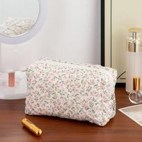 2/1pcs Cosmetic Bag Women Floral Makeup Case Organizer Flower Printed Cosmetic Pouch Travel Toiletry Bag Beauty Case Organizer 22x10x12.5cm