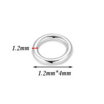 20PCS 4/5/6/8/10/12mm Stainless Steel Ring Circle O-ring Welded Suspension Ring Solid Seamless Ring Hammock Yoga Connection Ring