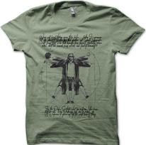The Big Lebowski Dude Opinion Vitruvian Dude printed t-shirt 8940 L