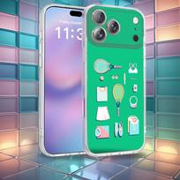 Luxury design of tennis racket For iPhone 17,12,11,14,13,15,16,Plus,Air,Pro,Max,E,Mini for Magsafe Magnetic Frosted Phone Case iPhone16