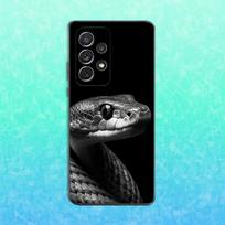Black Cool Snake Phone Case For Samsung S25,S24,S23,S22,S21,S20,S10,Ultra,Plus,Lite,FE,Soft Silicone Black Cover Samsung S24