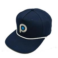 Low MOQ Custom 5 Panel Flat Brim Hat Navy Blue Snapback Hat Brim With Rope One Size tamsiai mėlyna spalva