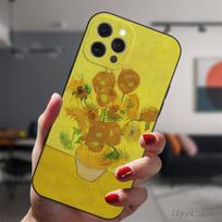 „Iphone 13 11 12 14 Pro Max Mini Xs Xr 14plus Black Case Fashion Art Van Gogh Aliejinė tapyba Populiarus silikoninis apsauginis dangtelis For iPhone 12 Pro