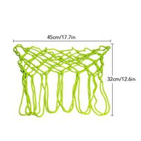 Nightlight Basketball Net Nylon Glowing Basketball Hoop Rim Net 12 Loops Standard Size Glowing Basketball Net Sun geltona