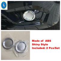 ABS Chrome Front Fog Light Lamp Ring Circle Frame Eyebrow Sticker Cover Trim Accessories For Mercedes-Benz Vito W447 2017 - Shiny Style - B black