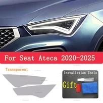 For Seat Ateca -2025  Car Exterior Headlight Anti-scratch Front Lamp Tint TPU Protective Film Cover Repair Accessories skaidri