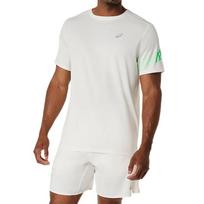 Asics Icon Bėgimo marškinėliai su apvalia apykakle Vyriški viršutiniai drabužiai 2011D458-001 M white