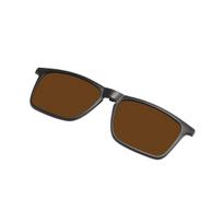 Unisex Polarized Clip-On Sunglasses Square UV400 Night Vision Driving Fishing Eyeglasses Clips Magnet Clip Men Sunglasses Covers mėlyna