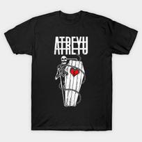 Men Black Print T-shirt Atreyu Band No-Cut Transfer Paper Print Cotton Tshirt 3XL juoda