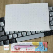 Thai Japanese Language Keyboard Stickers For Desktop And Laptop Computers Universal Type Transparent Side-Engraved Stickers Thai white