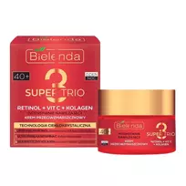 BIELENDA_Super Trio intensyvus drėkinamasis kremas nuo raukšlių 40+ diena/naktis retinolis + VIT C + kolagenas 50ml