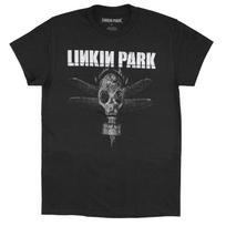 Men's Linkin Park Gas Mask T-shirt Medium Black L gray