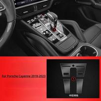 Skirta Porsche Cayenne -2018 Automobilio interjero centrinė konsolė Skaidri TPU apsauginė plėvelė Atspari įbrėžimams Remontinė plėvelė Priedai 2.9T 3.0T gray