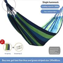 Adult Outdoor Swing, Thick Canvas Camping Hammock, Easy To Carry And Store, Making Your Outdoor Activities More Comfortable 190 x 80cm mėlyna