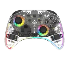 "Deltaco Controller 2 C Taste RGB Wireless transparent Switch"