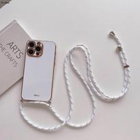 Crossbody lanyard Plating Case For Nothing Phone 3A Pro Soft TPU Lens Protection Shockproof Case For Nothing Phone 2A CMF Phone1 Nothing Phone 3A Pro balta