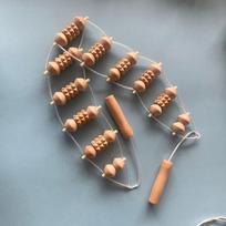 Wooden Back Massage Roller Meridian Manual Lymphatic Drainage Tool Deep Tissue Muscle Pain Relief for Body Neck Leg