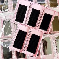 Wholesale 0.03 CC 5-25mm Individual Volume Lash Extensions Custom Label Eyelash Extensions Matte Black Cashmere Lash Trays CC&0.03 mm&Mix&Plastic box juoda