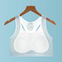 Girls' development period is cold, breathable, seamless, not sultry, sweat-absorbing, thin, primary school and junior high school sports underwear m( 32.5-40kg ) balta