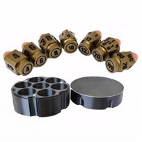 7Pcs Bullets Dice Set 6 Sided Bullets Dice Pub Entertainment Game Props D6 Bullets Dice Set for DND Game Accessories China Mainland