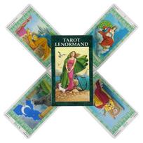 Tarot Lenormand 78-Card Deck 10.3*6cm Divination Fortune Telling Tool Playing Cards black