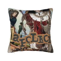 Napoleon Bonaparte Crossing The Alps Belvedere Pillowcase Polyester Cushion Cover Decor Jacques-Louis David Pillow Case Cover Peach skin 18*18(CM)-1Pcs