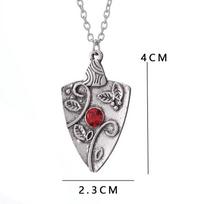 Vampyrų Dienoraščio Pakabukas Karoliai Originalų Šeima Bonnie Bennett Almandino Granato Talismanas Karoliai 50cm antikinės sidabrinės spalvos