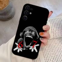 67 Six Seven Phone Case For Samsung S25,S24,S21,S22,S23,S30,Ultra,S20,Plus,Soft Silicone Black Cover Samsung S24