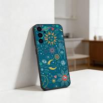 The S-Sun Moon S-Stars Phone Case For Samsung S25,S24,S21,S22,S23,S30,Ultra,S20,Plus,Fe,Lite Black Shell Samsung S25Plus