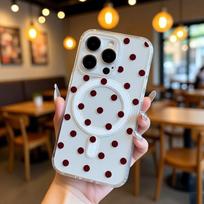 Red Dot Compatible with Magsafe Phone Case For iPhone 17 promax 16 Plus 11 12 13 mini 14 15 Pro Max Wireless Magnetic Cover iPhone 16