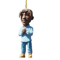Biggie Action Figure Ornament Acrylic Pendant Gift Blue
