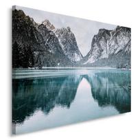 Canvas print Mountains Lake Landscape 60x40 pilka spalva