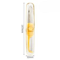 Vaisinis peilis Skutimo peilis Daugiafunkcinis skustukas Buitinis virtuvinis vaisinis peilis Nešiojamas skustukas 2 viename Vaisinis peilis 18.7*3.2cm geltona
