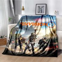3D The Division 2 flanelinis pledas Žaidėjams Minkštas šiltas pliušinis mesti pledas miegamajam svetainei sofai lovai piknikui Berniukams dovana 30x40in