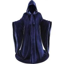 Sorcerer Cosplay Costume Halloween Wizard Cosplay Four Color Outfits Robes Cloaks Halloween Props Men Male One Size mėlyna