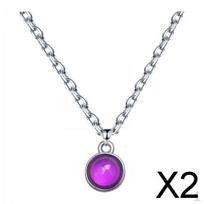 2x Mood Necklace, Temperature Sensing Jewelry Gifts, Charming Color Changing Pendant