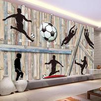 3D Tapetai Moderni Medinė Lenta Futbolo Sporto Nuotraukų Sienos Freskos Svetainė Vaikų Miegamasis Foninė Sienos Tapyba Namų Dekoras 200 cm(W) x 140 cm(H)