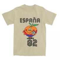 Vyrai Moterys Espana 82 Ispanija Vintage Talismano 1982 Marškinėliai Drabužiai Vintage Marškinėliai Spausdinti Aksesuarai futbolas Medvilninis Marškinėlis . S chaki