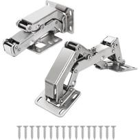 2 Pack 170° Soft Close Hydraulic Cabinet Hinges | Heavy-Duty Angle Adjustable for Thick Wide Opening Cupboard Doors