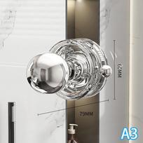 {Summer2} Waterproof Suction Cup Door Handle Anti-slip Reusable Sliding Door Handle Removable Bathroom Wardrobe Door Handle